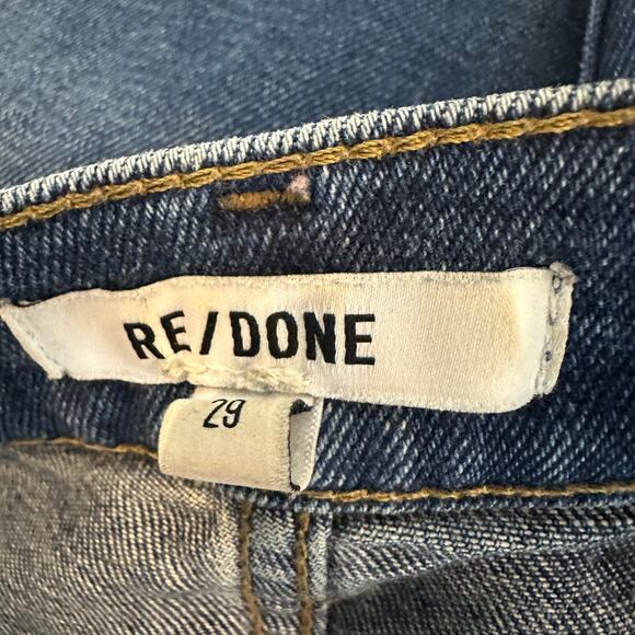 RE/DONE 90's High Rise Button Fly Ankle Skinny Jeans Dark Wash sz 29 EUC - Picture 4 of 8